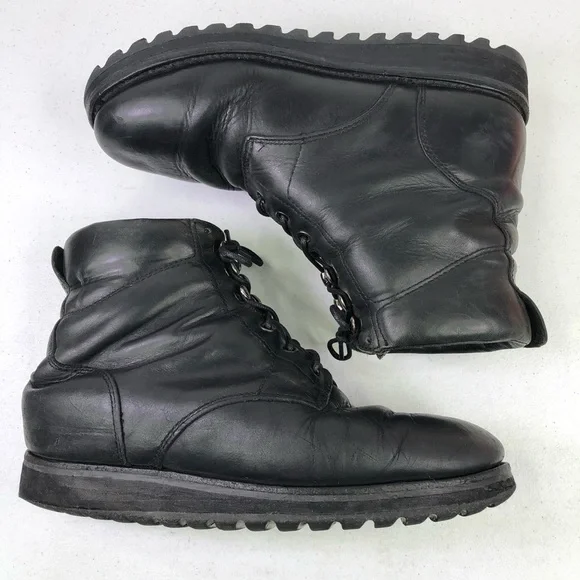 Drew Black Leather Lace Up Boots - Picture 2 of 11